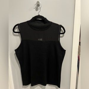 Premise black mock turtleneck tank